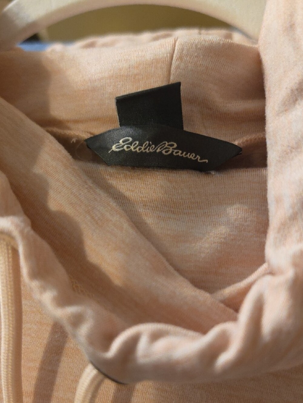 Eddie Bauer Peach Zip-Up Hooded Sweater - Picture 2 of 3